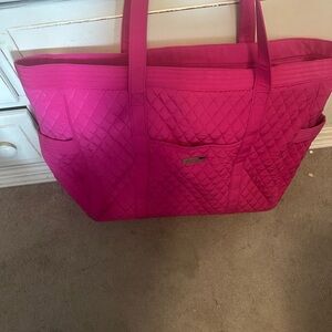 Pink Quilted Tote Bag